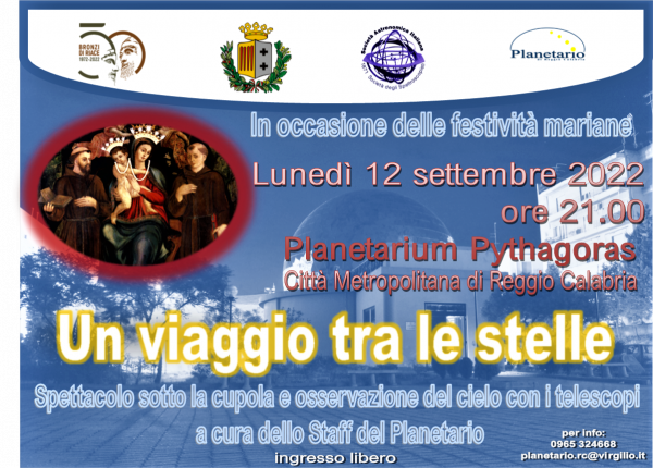 Eventi: lunedì, apertura straordinaria del Planetarium Pythagoras