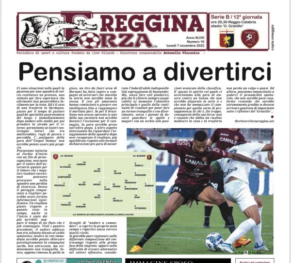 Reggina - Genoa: in distribuzione il nuovo numero di FORZA REGGINA