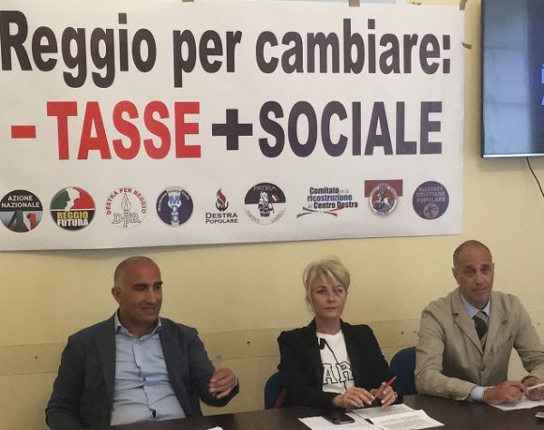 Azione Nazionale, conferenza stampa dell'iniziativa "Reggio deve essere risarcita"
