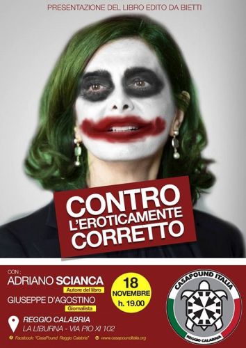 CasaPound Reggio Calabria, "Contro l'eroticamente corretto"