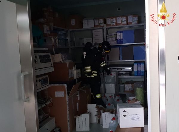 Vigili del Fuoco Catanzaro, intervento presso l'ospedale