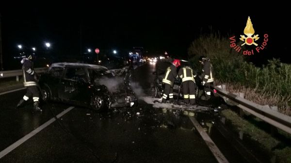 Vigili del Fuoco Lamezia, incidente stradale frontale